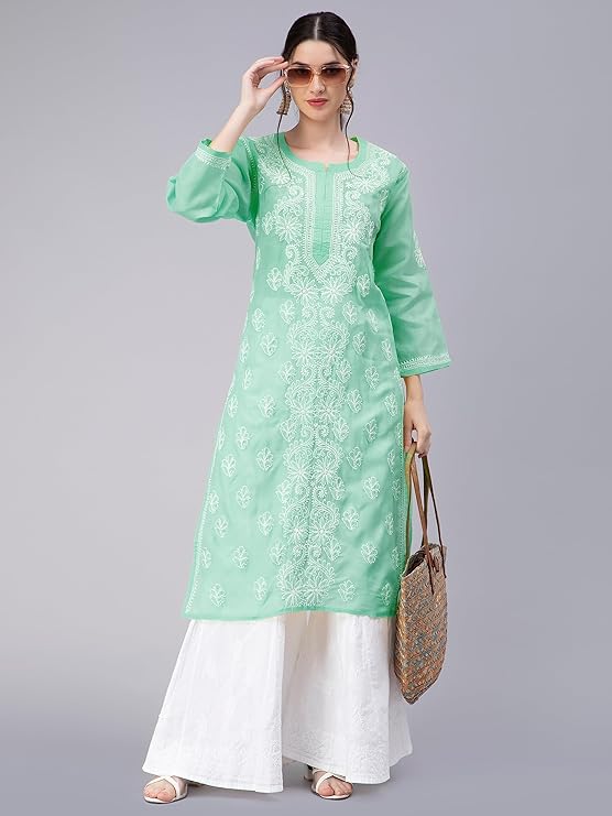 Chikan Hand Embroidered Lucknowi Chikankari